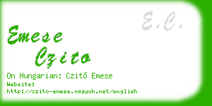 emese czito business card