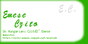 emese czito business card